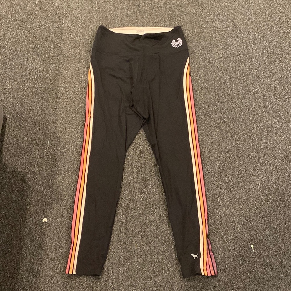 Victoria Secret Pink Large Striped Leggings